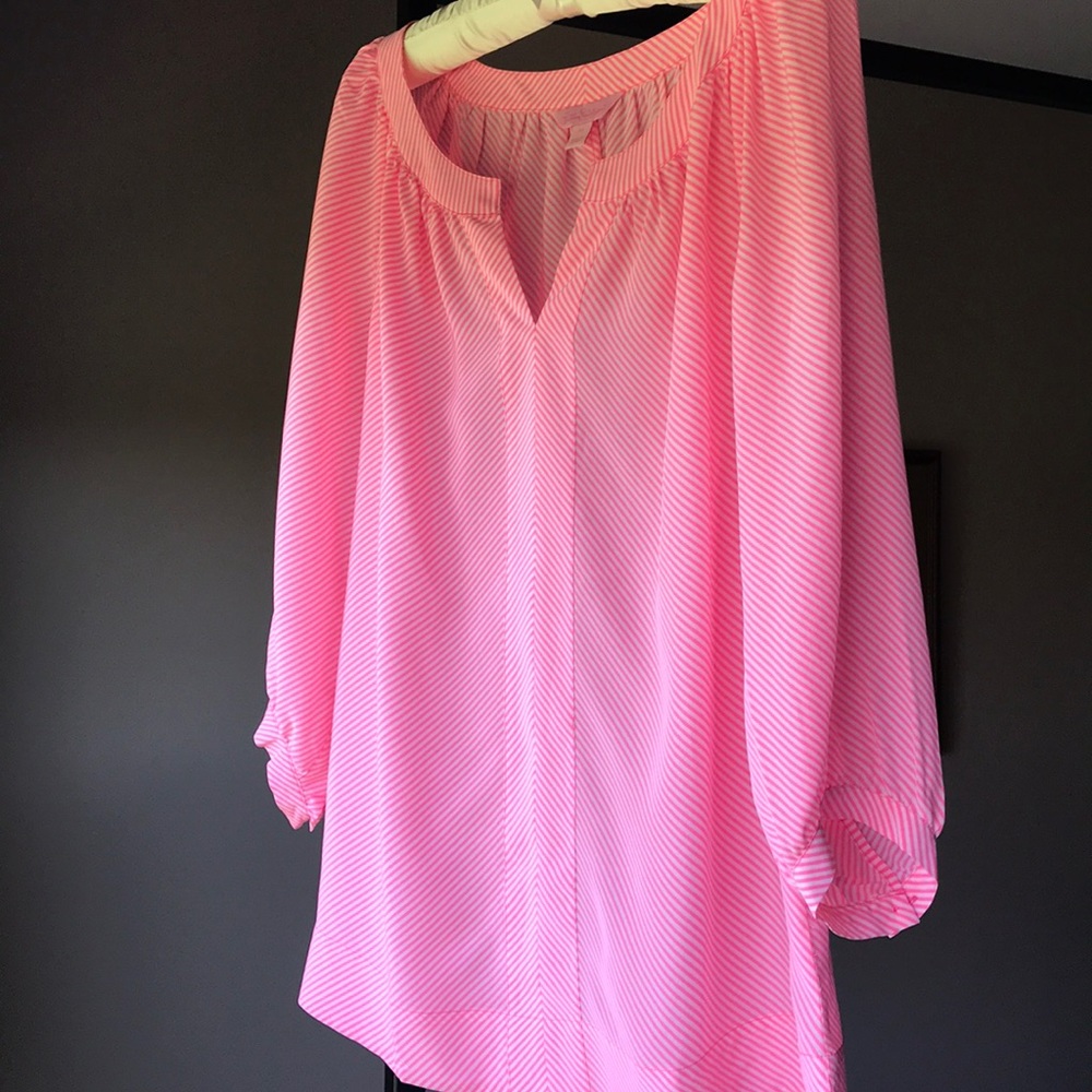 Lilly Pulitzer striped silk tunic